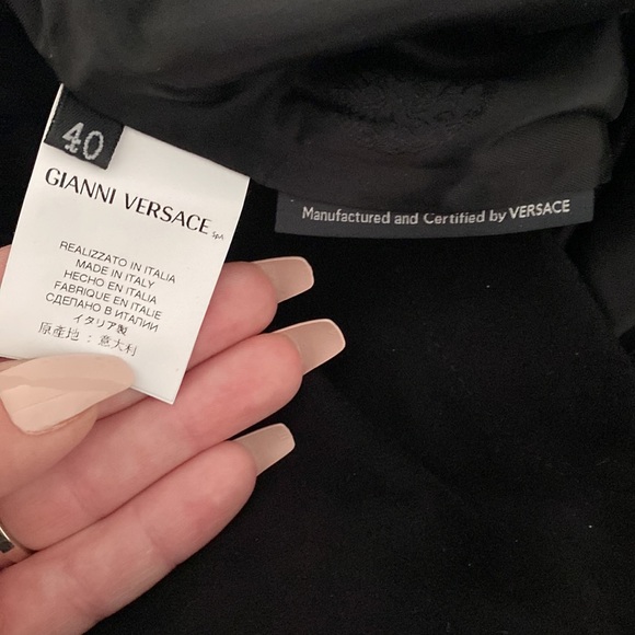 Gianni Versace genuine soft leather SUEDE embellished skinny pants - Picture 5 of 7